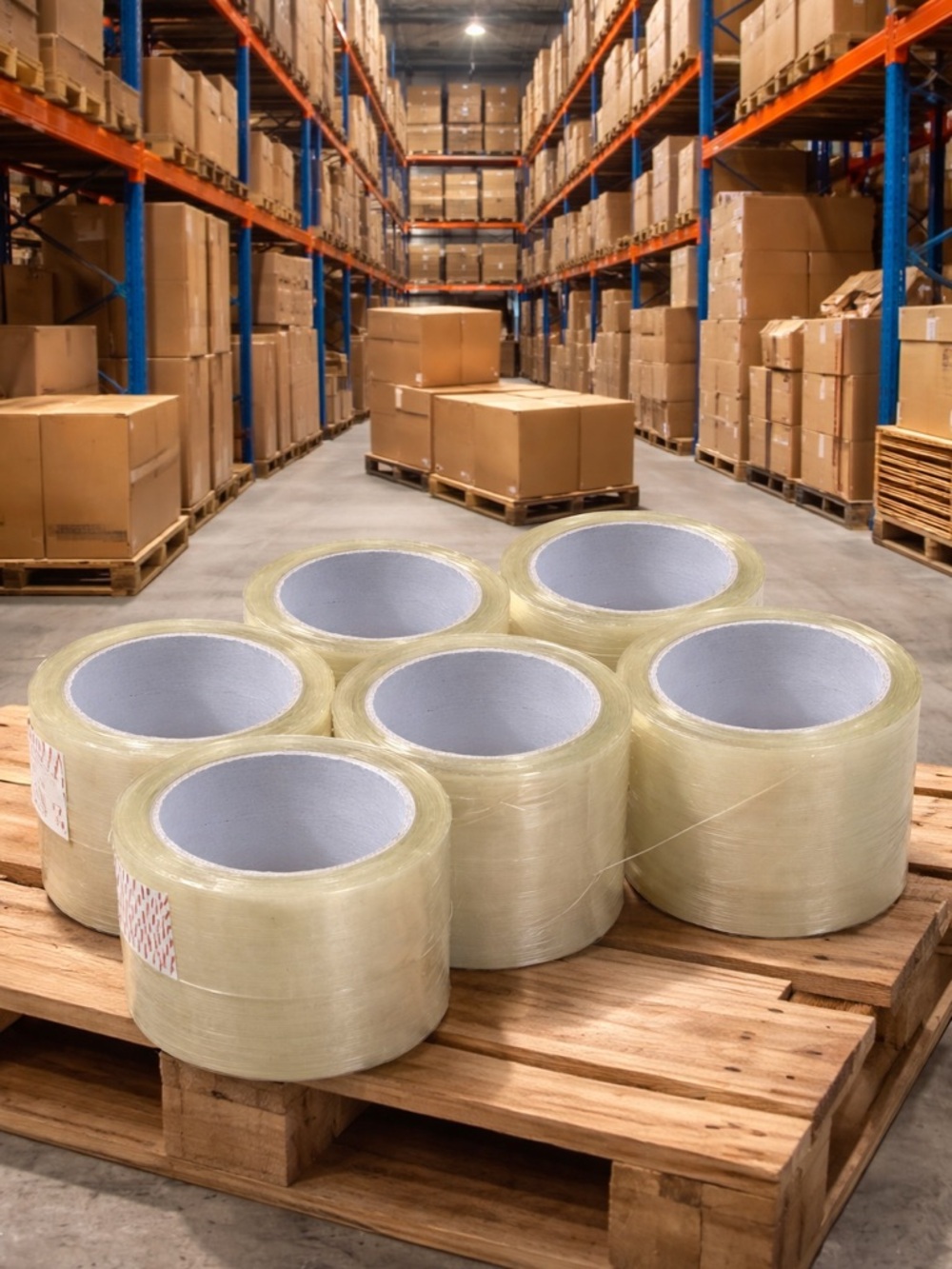 Clear Shipping Tape 6-Pack – 3 inch wide and 110 yards long for packaging needs